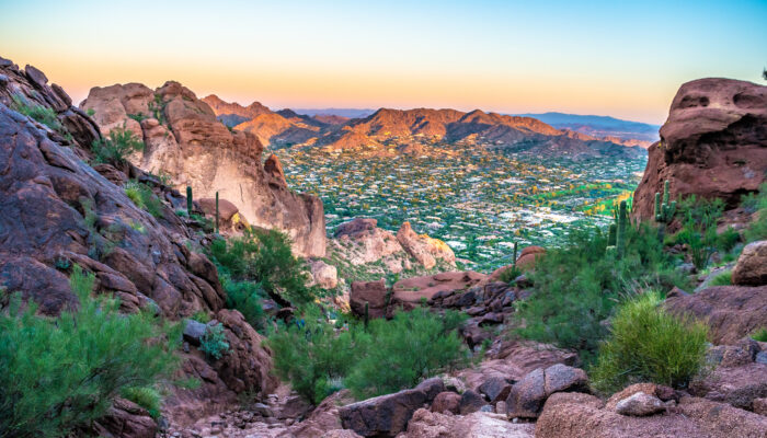 This was a colorful sunrise that I took on Camelback mountain in Phoenix, Arizona