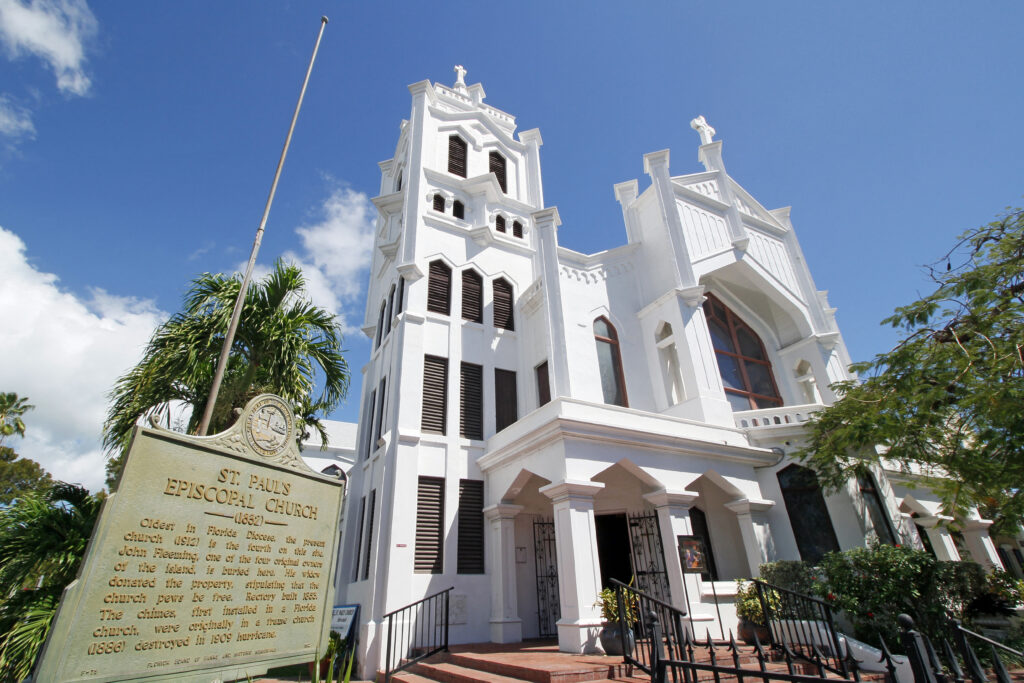 USA. Floride. Les Keys. Key West. Centre historique et touristique. Eglise épiscopale Saint Paul.